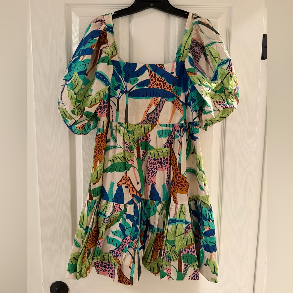 Colorful Giraffe Print Dress